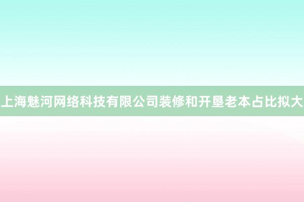 上海魅河网络科技有限公司装修和开垦老本占比拟大